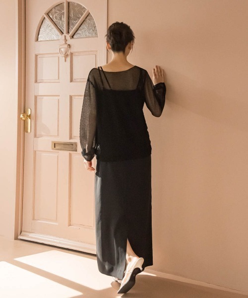 【セール】ざっくりシアーニット≪手洗い可能≫（ニット/セーター）｜Droite lautreamont（ドロワットロートレアモン）