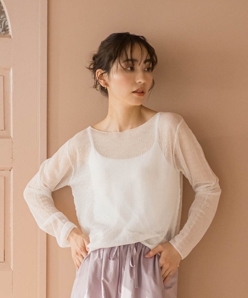 【セール】ざっくりシアーニット≪手洗い可能≫（ニット/セーター）｜Droite lautreamont（ドロワットロートレアモン）