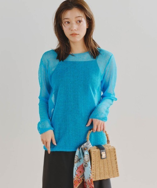 【セール】ざっくりシアーニット≪手洗い可能≫（ニット/セーター）｜Droite lautreamont（ドロワットロートレアモン）