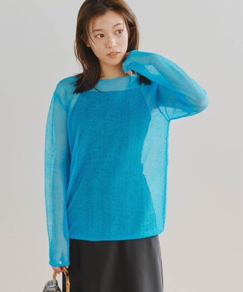 【セール】ざっくりシアーニット≪手洗い可能≫（ニット/セーター）｜Droite lautreamont（ドロワットロートレアモン）