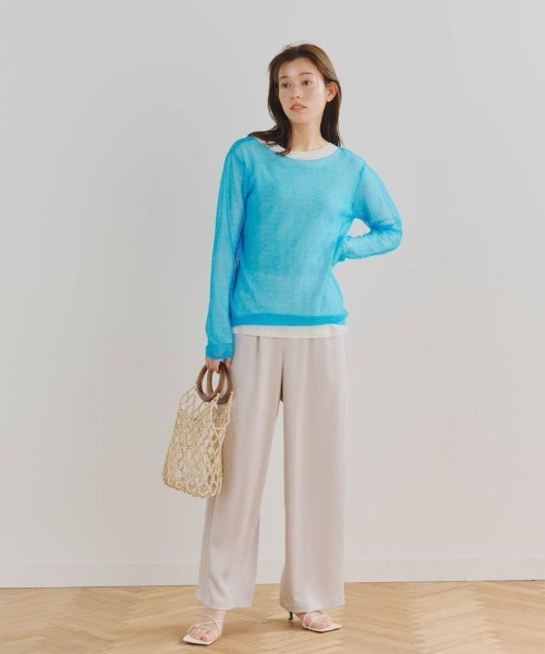 【セール】ざっくりシアーニット≪手洗い可能≫（ニット/セーター）｜Droite lautreamont（ドロワットロートレアモン）