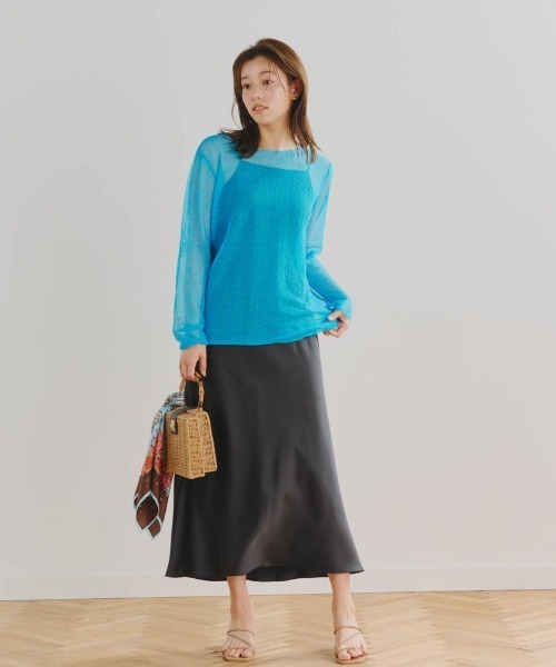 【セール】ざっくりシアーニット≪手洗い可能≫（ニット/セーター）｜Droite lautreamont（ドロワットロートレアモン）