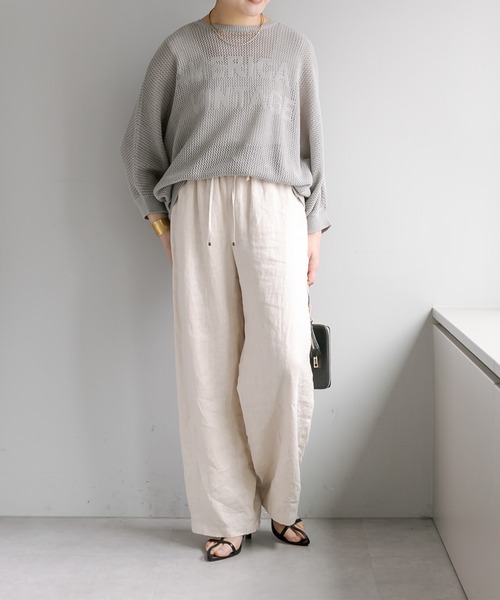 PUAL CE CIN(ピュアルセシン)の「2WAYジャガードロゴメッシュニット(ニット/セーター・レディース・ライトグレー/オフホワイト/ベージュ・FREE)」の17枚目の写真