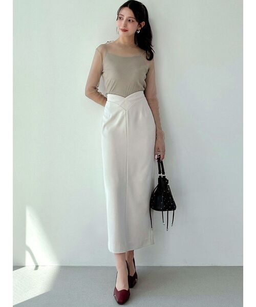 PXG レディース　ホワイト　希少！XSサイズ　スカート　新品未使用 5 チュールティアードミニスカート[品番：IGAW0006234]｜axes femme