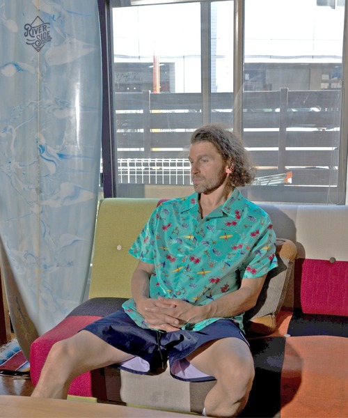 RIVER SIDE CULTURE（リバーサイドカルチャー）の「RIVER SIDE CULTURE/GO SURFING ALOHA SHIRTS  (M4)（シャツ/ブラウス・メンズ・オレンジ/イエロー/グリーン・X-LARGE/LARGE/MEDIUM）」の2枚目の写真