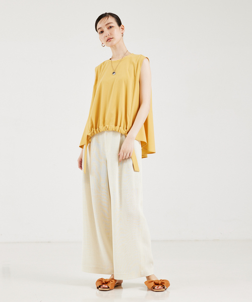 qualite（カリテ）の「ストラップギャザーブラウス（シャツ/ブラウス・レディース・オフホワイト/パープル系その他/イエロー系その他・フリー）」の15枚目の写真