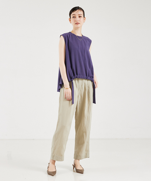 qualite（カリテ）の「ストラップギャザーブラウス（シャツ/ブラウス・レディース・オフホワイト/パープル系その他/イエロー系その他・フリー）」の17枚目の写真