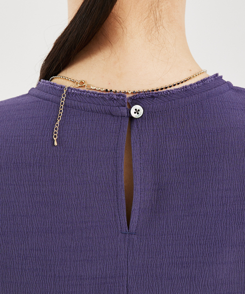 qualite（カリテ）の「ストラップギャザーブラウス（シャツ/ブラウス・レディース・オフホワイト/パープル系その他/イエロー系その他・フリー）」の20枚目の写真