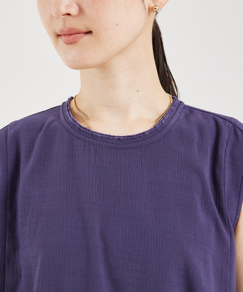 qualite（カリテ）の「ストラップギャザーブラウス（シャツ/ブラウス・レディース・オフホワイト/パープル系その他/イエロー系その他・フリー）」の21枚目の写真