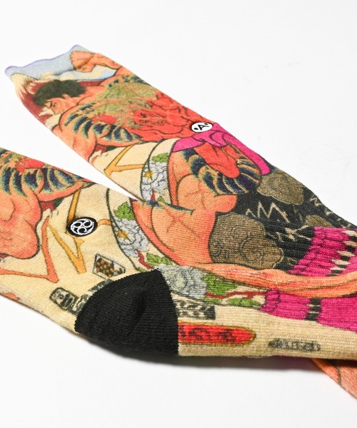 Lafayette(ラファイエット)の「A-KILLER × THREE TIDES TATTOO x バキ道 / グラップラー刃牙 SOCKS 花山薫 靴下 bkakttt-004(ソックス/靴下・メンズ・マルチ・ONE SIZE)」の5枚目の写真
