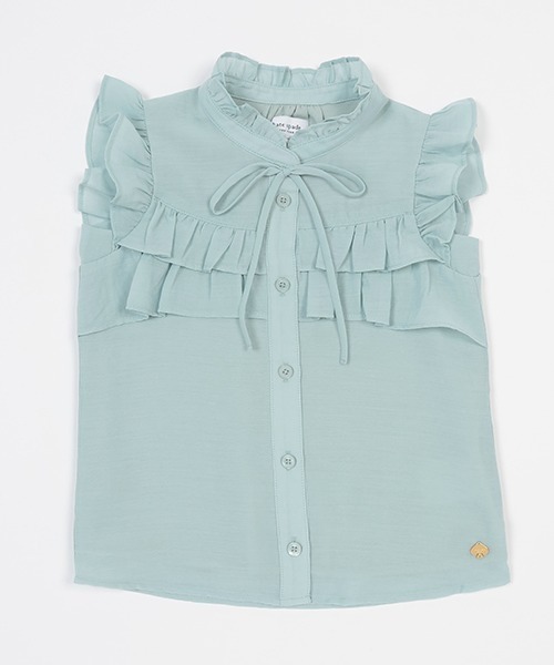 kate spade new york kids(ケイトスペードニューヨーク)の「ガールズ ラッフルブラウス(シャツ/ブラウス・キッズ・エメラルド/ブラック・140cm/150cm/160cm)」の10枚目の写真