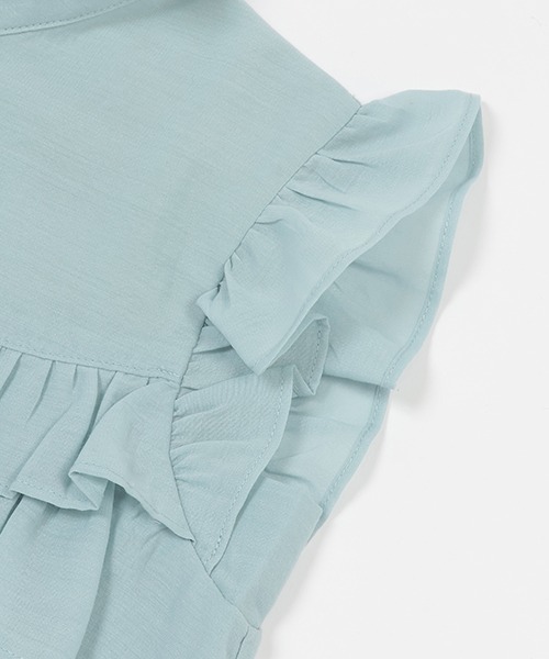 kate spade new york kids(ケイトスペードニューヨーク)の「ガールズ ラッフルブラウス(シャツ/ブラウス・キッズ・エメラルド/ブラック・140cm/150cm/160cm)」の6枚目の写真