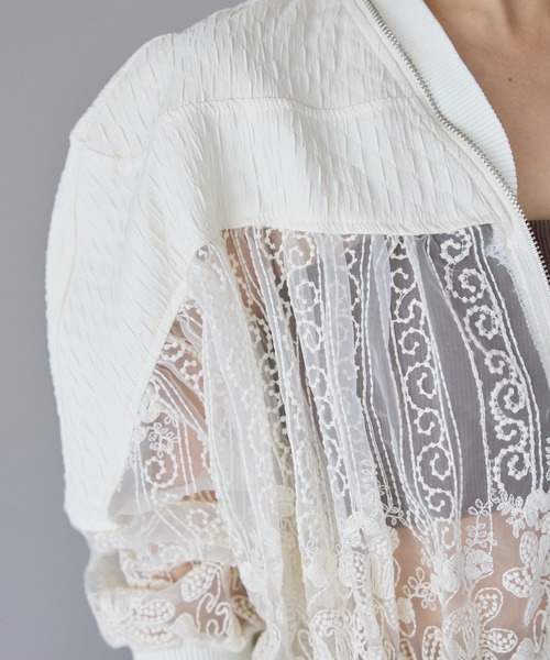 ☆極美品　自由区　エンブロイダリー　ブルゾン フローラルエンブロイダリーブルゾン（ブルゾン）｜Lien Select