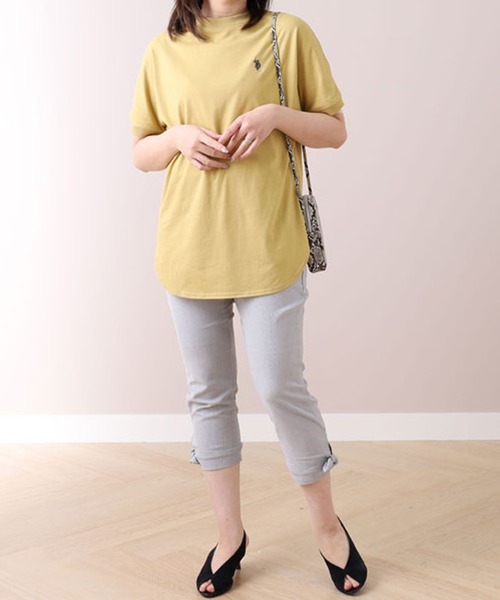 BELLUNA PLUS(ベルーナ)の「美脚ストレッチ裾リボンクロップド48丈(その他パンツ・レディース・ストライプ/ライトグレー/ライトブルーグレー/ブラック/グレイッシュベージュ/オフホワイト/セージグリーン・SMALL/MEDIUM/LARGE/X-LARGE)」の15枚目の写真