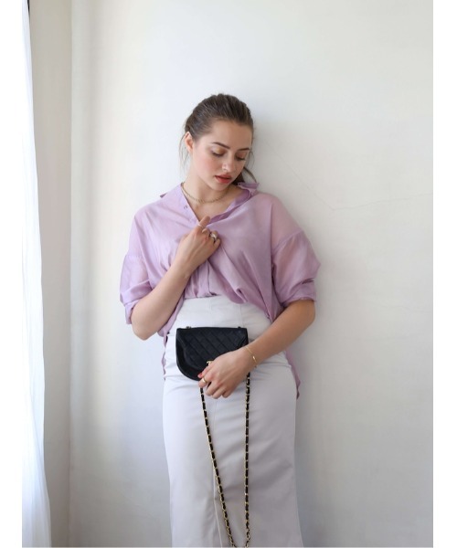 Katrin TOKYO(カトリーントーキョー)の「pencil skirt(スカート・レディース・ホワイト系その他/スモークピンク・M/S)」の2枚目の写真