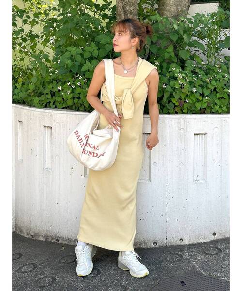 Ungrid（アングリッド）の「レイヤードカットワンピース（ワンピース・レディース・ヘザーグレー/イエロー/ブラック・FREE）」の20枚目の写真