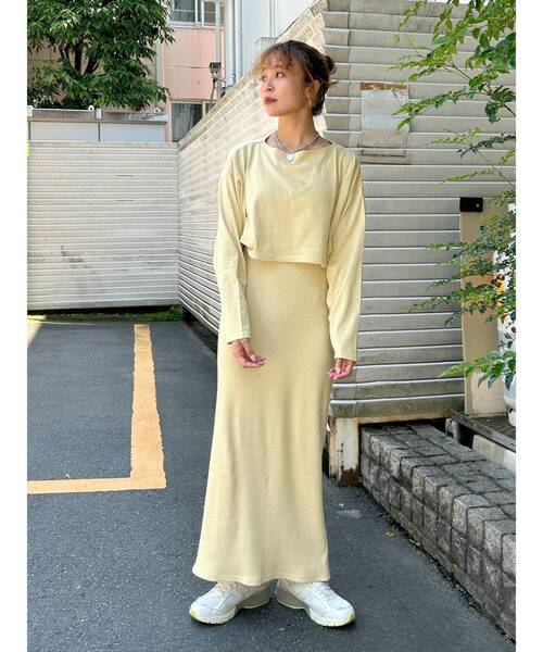 Ungrid（アングリッド）の「レイヤードカットワンピース（ワンピース・レディース・ヘザーグレー/イエロー/ブラック・FREE）」の19枚目の写真