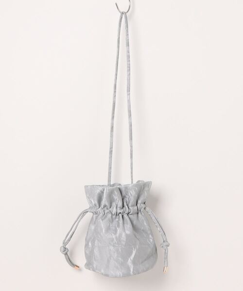 STYLEBLOCK（スタイルブロック）の「巾着型ミニショルダーバッグ（ショルダーバッグ・レディース・ホワイト/ブラック/ピンク/シルバー/ブルー・FREE）」の10枚目の写真