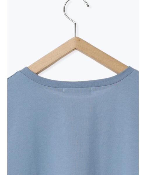 Samansa Mos2 blue(サマンサモスモスブルー)の「【接触冷感】ロゴプリントTシャツ(Tシャツ/カットソー・レディース・オフホワイト/キナリ/チャコールグレー/モカ/ブルー・F)」の22枚目の写真