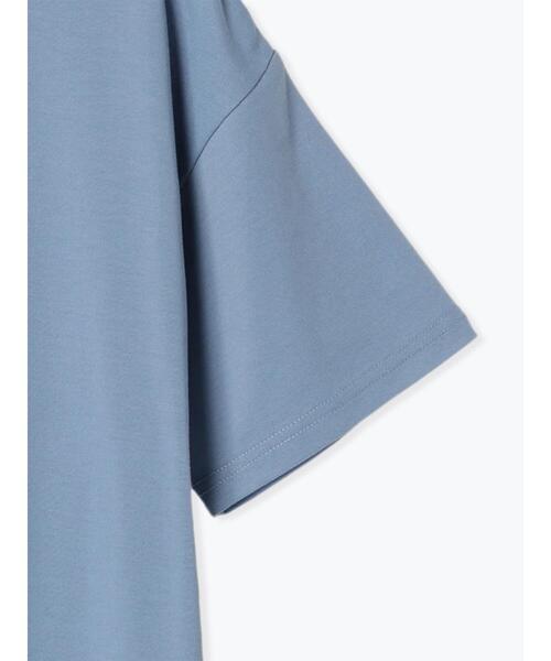 Samansa Mos2 blue(サマンサモスモスブルー)の「【接触冷感】ロゴプリントTシャツ(Tシャツ/カットソー・レディース・オフホワイト/キナリ/チャコールグレー/モカ/ブルー・F)」の21枚目の写真