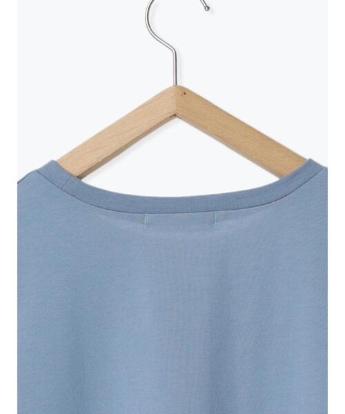 Samansa Mos2 blue(サマンサモスモスブルー)の「【接触冷感】ロゴプリントTシャツ(Tシャツ/カットソー・レディース・オフホワイト/キナリ/チャコールグレー/モカ/ブルー・F)」の19枚目の写真