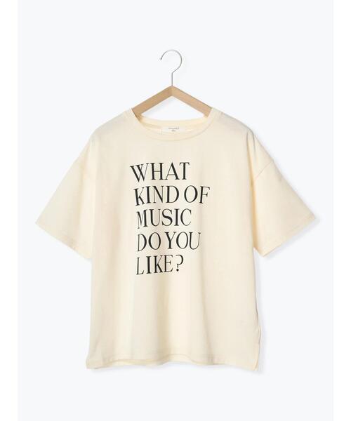 Samansa Mos2 blue(サマンサモスモスブルー)の「【接触冷感】ロゴプリントTシャツ(Tシャツ/カットソー・レディース・オフホワイト/キナリ/チャコールグレー/モカ/ブルー・F)」の15枚目の写真