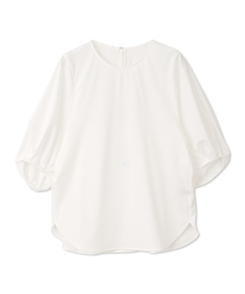 セール】Sophiaコットン袖タックカットソー≪洗濯機で洗える≫（T