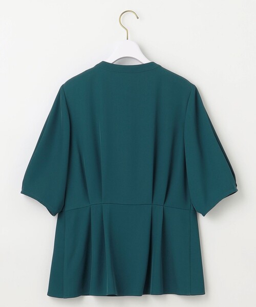 ANY SIS（エニィスィス）の「【接触冷感・UVカット・速乾】コンフォートビューティサテン ブラウス（シャツ/ブラウス・レディース・ネイビー系/ダークグリーン系/アイボリー系・2）」の12枚目の写真