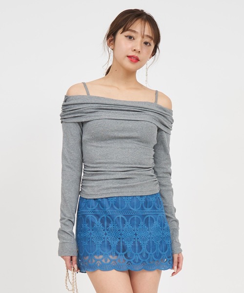 セール】ギャザーオフショルトップス（Tシャツ/カットソー）｜ROYAL