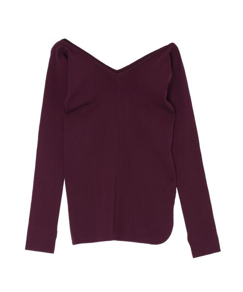 LAGUNAMOON(ラグナムーン)の「バレリーナアシメヘムニットプルオーバー(ニット/セーター・レディース・ホワイト/チャコールグレー/ブラック/ボルドー/ブルー・FREE)」の5枚目の写真