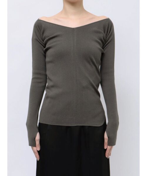 LAGUNAMOON(ラグナムーン)の「バレリーナアシメヘムニットプルオーバー(ニット/セーター・レディース・ホワイト/チャコールグレー/ブラック/ボルドー/ブルー・FREE)」の11枚目の写真