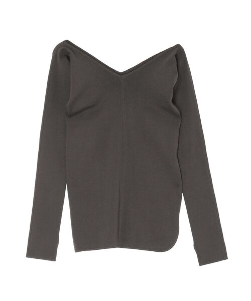 LAGUNAMOON(ラグナムーン)の「バレリーナアシメヘムニットプルオーバー(ニット/セーター・レディース・ホワイト/チャコールグレー/ブラック/ボルドー/ブルー・FREE)」の6枚目の写真