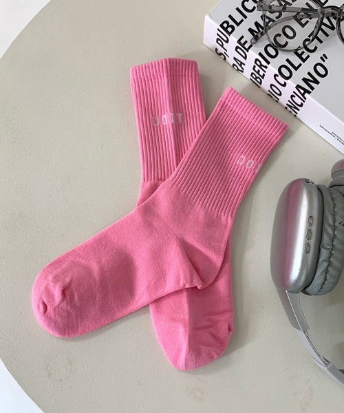 non-hedge（ノンヘッジ）の「英字ロゴソックス（ソックス/靴下・レディース・ブラック/ベビーピンク/グレー/ホワイト/ピンク・FREE）」の5枚目の写真