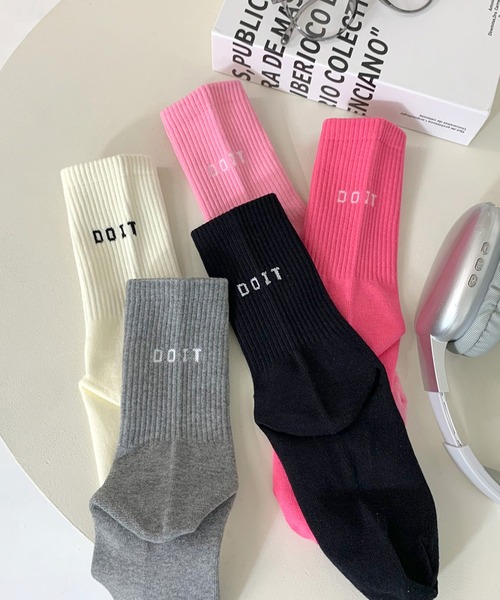 non-hedge（ノンヘッジ）の「英字ロゴソックス（ソックス/靴下・レディース・ブラック/ベビーピンク/グレー/ホワイト/ピンク・FREE）」の21枚目の写真
