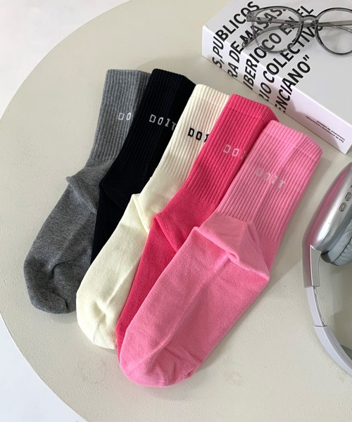 non-hedge（ノンヘッジ）の「英字ロゴソックス（ソックス/靴下・レディース・ブラック/ベビーピンク/グレー/ホワイト/ピンク・FREE）」の19枚目の写真