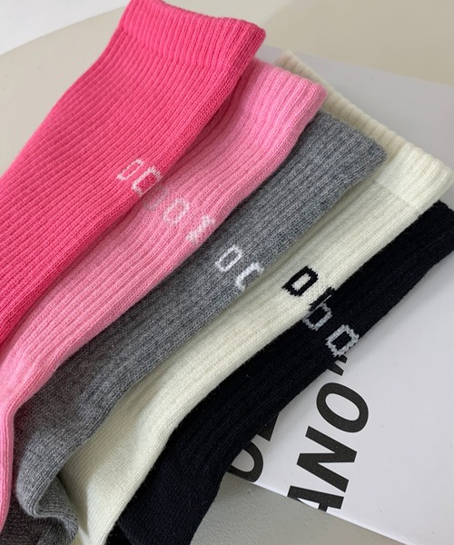 non-hedge（ノンヘッジ）の「英字ロゴソックス（ソックス/靴下・レディース・ブラック/ベビーピンク/グレー/ホワイト/ピンク・FREE）」の17枚目の写真