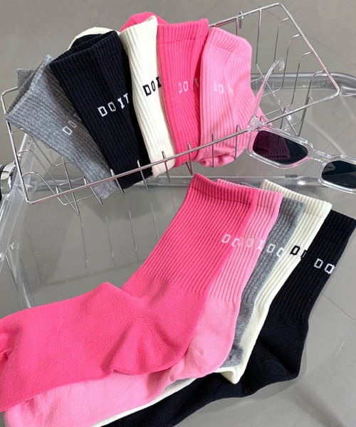 non-hedge（ノンヘッジ）の「英字ロゴソックス（ソックス/靴下・レディース・ブラック/ベビーピンク/グレー/ホワイト/ピンク・FREE）」の16枚目の写真