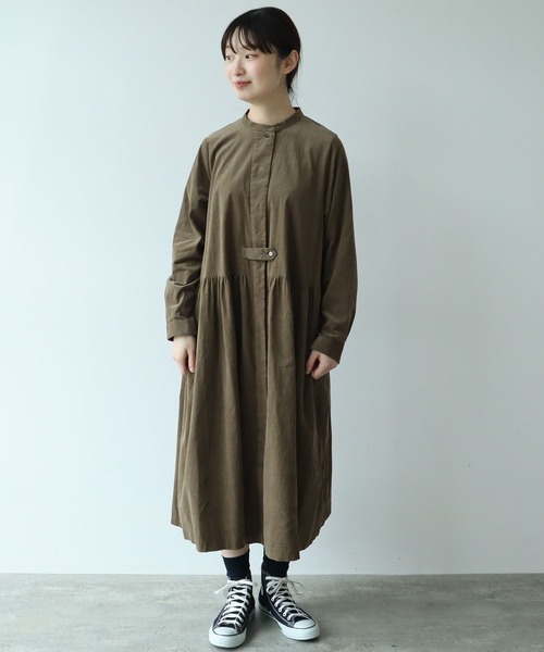 bulle de savon（ビュルデサボン）の「シャツコール ワンピース（ワンピース・レディース・カーキ/チャコールグレー/ホワイト・FREE）」の17枚目の写真