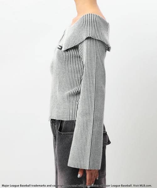 BACK TO THE FIELD（バック トゥー ザ フィールド）の「【MLB】ビックカラーダブルZIPニット（ニット/セーター・レディース・ブラック/グレー/イエロー・FREE）」の10枚目の写真