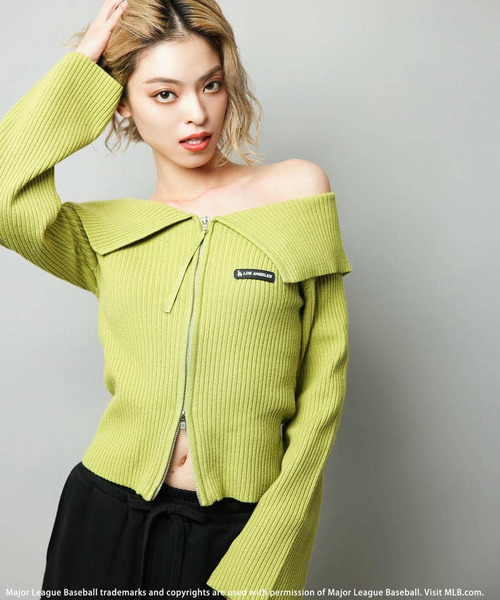 BACK TO THE FIELD（バック トゥー ザ フィールド）の「【MLB】ビックカラーダブルZIPニット（ニット/セーター・レディース・ブラック/グレー/イエロー・FREE）」の17枚目の写真