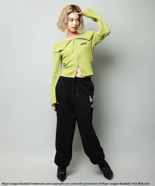 BACK TO THE FIELD（バック トゥー ザ フィールド）の「【MLB】ビックカラーダブルZIPニット（ニット/セーター・レディース・ブラック/グレー/イエロー・FREE）」の19枚目の写真