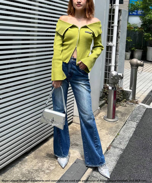 BACK TO THE FIELD（バック トゥー ザ フィールド）の「【MLB】ビックカラーダブルZIPニット（ニット/セーター・レディース・ブラック/グレー/イエロー・FREE）」の20枚目の写真