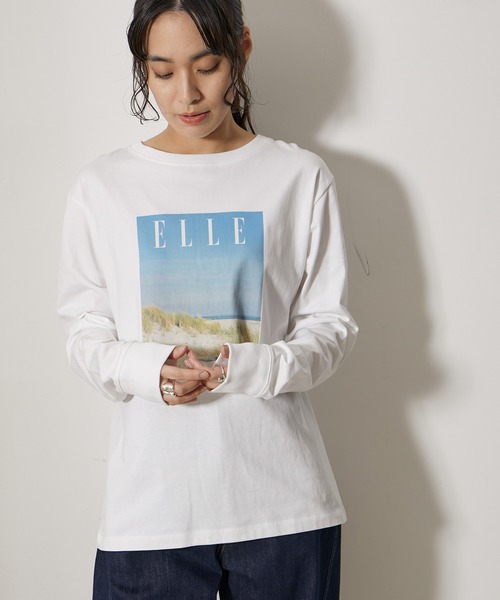 ELLE(エル)の「【ELLE×NERGY】UV Collaboration ロングスリーブT-shirts(Tシャツ/カットソー・レディース・ホワイト/ホワイト系その他/ブラック・FREE)」の16枚目の写真