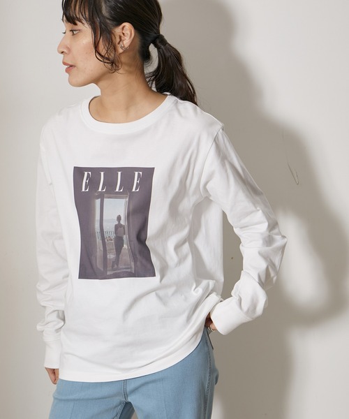 ELLE(エル)の「【ELLE×NERGY】UV Collaboration ロングスリーブT-shirts(Tシャツ/カットソー・レディース・ホワイト/ホワイト系その他/ブラック・FREE)」の10枚目の写真