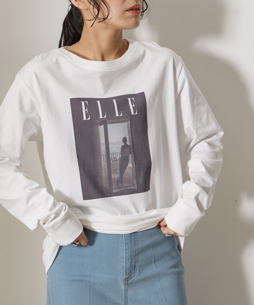 ELLE(エル)の「【ELLE×NERGY】UV Collaboration ロングスリーブT-shirts(Tシャツ/カットソー・レディース・ホワイト/ホワイト系その他/ブラック・FREE)」の9枚目の写真