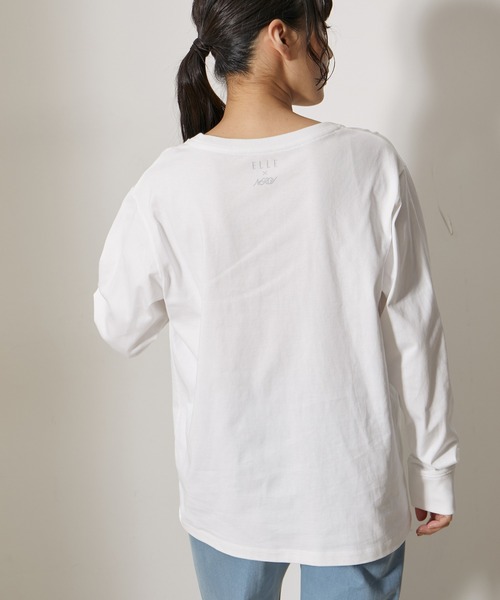 ELLE(エル)の「【ELLE×NERGY】UV Collaboration ロングスリーブT-shirts(Tシャツ/カットソー・レディース・ホワイト/ホワイト系その他/ブラック・FREE)」の6枚目の写真