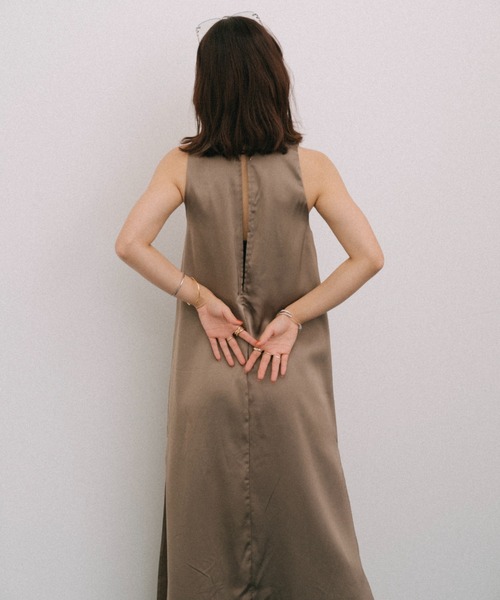 HANNE（アン）の「サテンレイヤードオールインワン（つなぎ