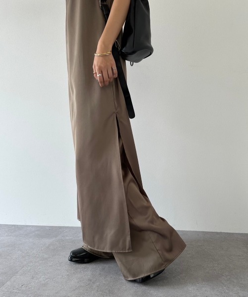 HANNE（アン）の「サテンレイヤードオールインワン（つなぎ