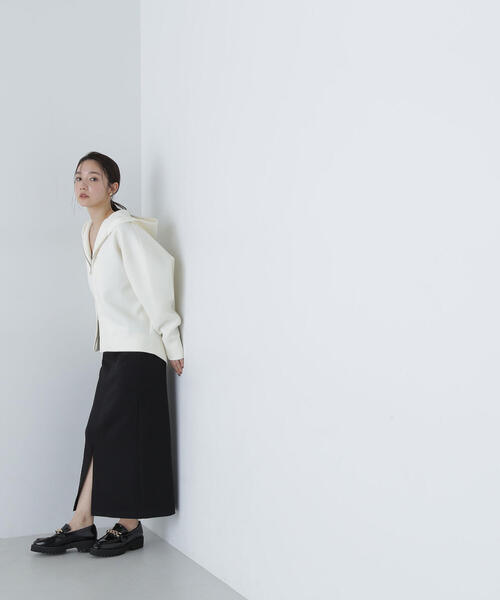 NATURAL BEAUTY BASIC(ナチュラルビューティーベーシック)の「◇ダンボールシリーズ フーディーフォルムブルゾン(パーカー・レディース・オフホワイト/チャコールグレー/グレー・FREE)」の12枚目の写真