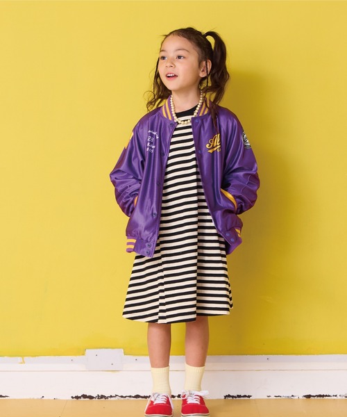 HOGAN RANCH WEAR(ホーガンランチウエア)の「フリルスリーブボーダーワンピース(ワンピース・キッズ・ライトグリーン/レッド/ブラック・90/100/110/120/130/140/150)」の10枚目の写真